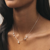 Mimi Necklace - Silver + Pearl