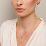 Britt Necklace Sterling 925 - Gold + Green
