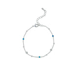 Rosa Pearl Bracelet Turquoise - Silver