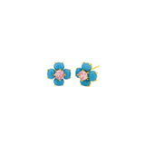 Katja Flower Studs - Blue