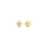 Katja Flower Studs - Ivory