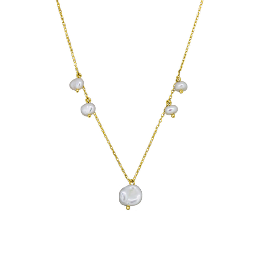 Mimi Necklace Gold Pearl – Jolie Deen1