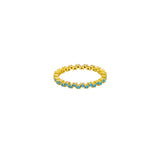 Harriet Ring Sterling Silver - Gold/Turquoise