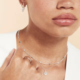 Rosa Pearl Necklace Turquoise - Silver