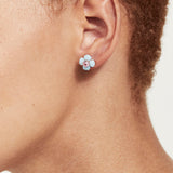 Katja Flower Studs - Blue