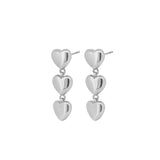 Rheda Heart Earrings - Silver