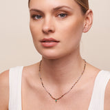 Aresta Stone Necklace Sterling Silver - Gold