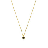 Black Ariel Necklace Sterling Silver - Gold - Jolie & Deen 