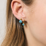 Edwina Sleepers - Gold + Turquoise