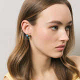 Edwina Sleepers - Gold + Turquoise