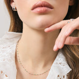 Joleena Necklace Sterling Silver - Silver+ Green