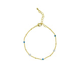 Rosa Pearl Bracelet Turquoise - Gold