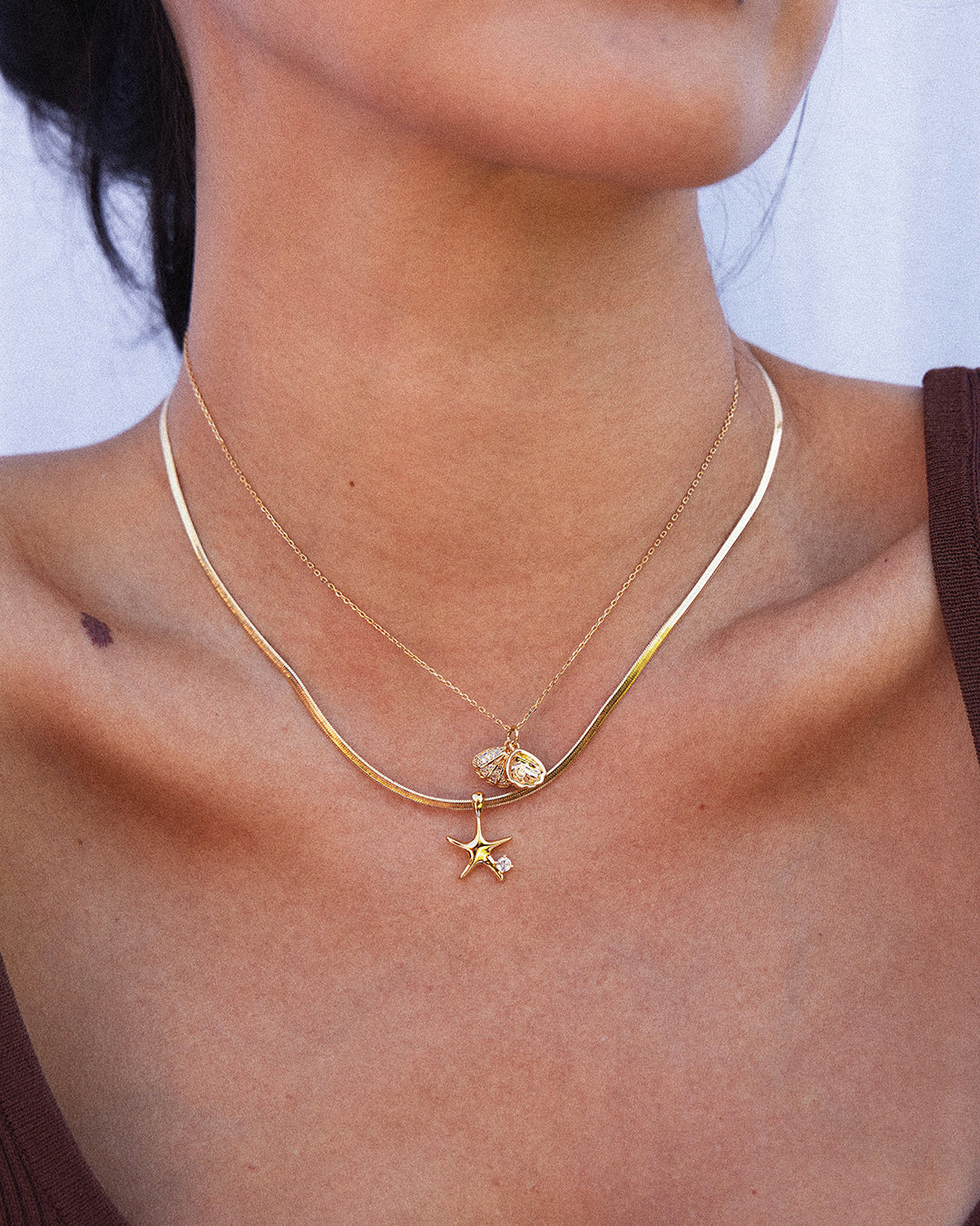Starfish Snake Chain Necklace - Jolie & Deen 