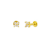 Diya Cartilage Earrings Sterling Silver - Gold