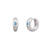 Teddi Sleepers Sterling Silver - Silver + Turquoise
