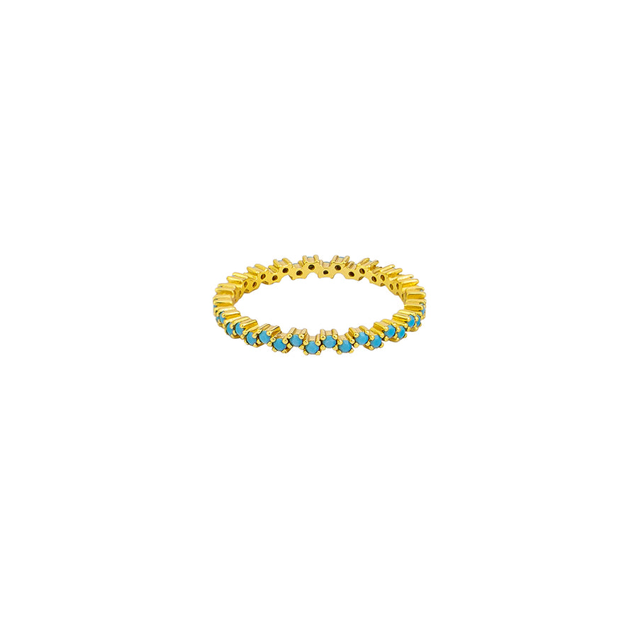 Turquoise Harriet Ring Sterling Silver - Gold