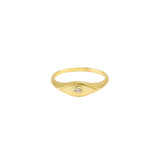 Naomi Crystal Ring Sterling Silver - Gold