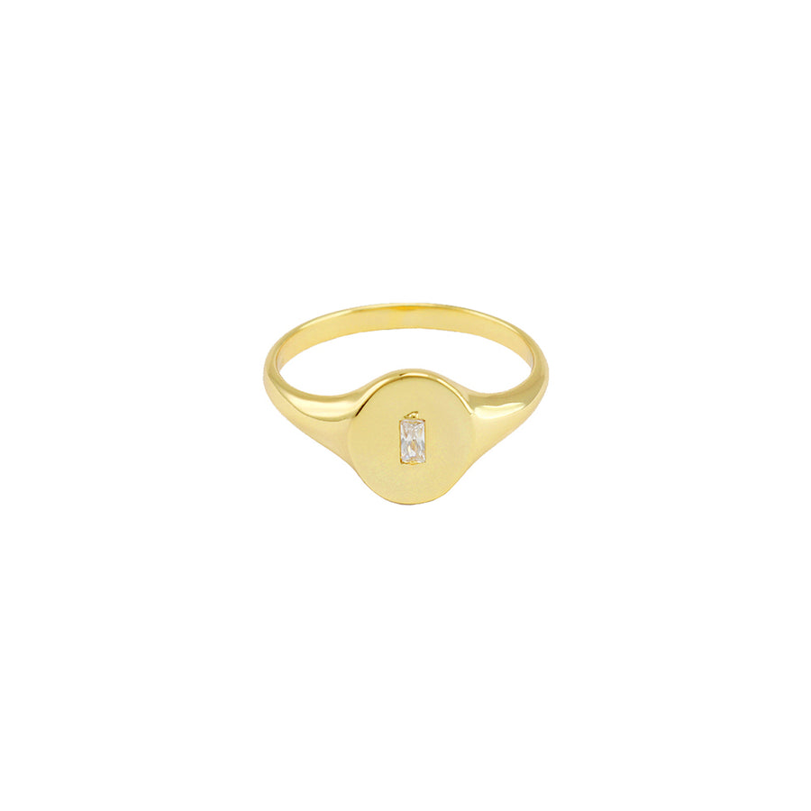 Holly Crystal Ring Sterling Silver - Gold