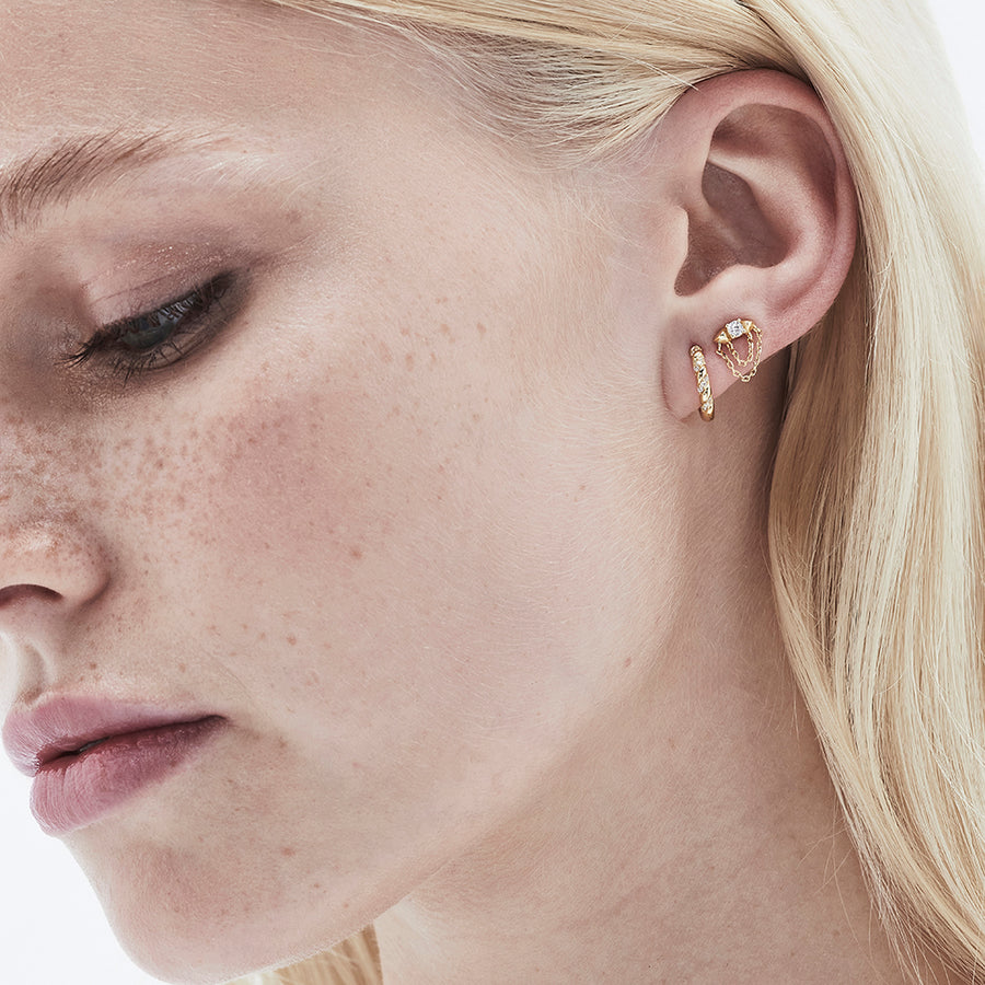 Patina Sleepers Sterling Silver - Gold