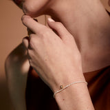 Malinda Pearl Bracelet Sterling Silver - Gold