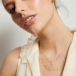Crystal Ariel Necklace Sterling Silver - Gold - Jolie & Deen 