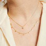 Crystal Ariel Necklace Sterling Silver - Gold - Jolie & Deen 