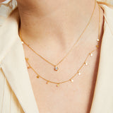 Crystal Ariel Necklace Sterling Silver - Gold - Jolie & Deen 