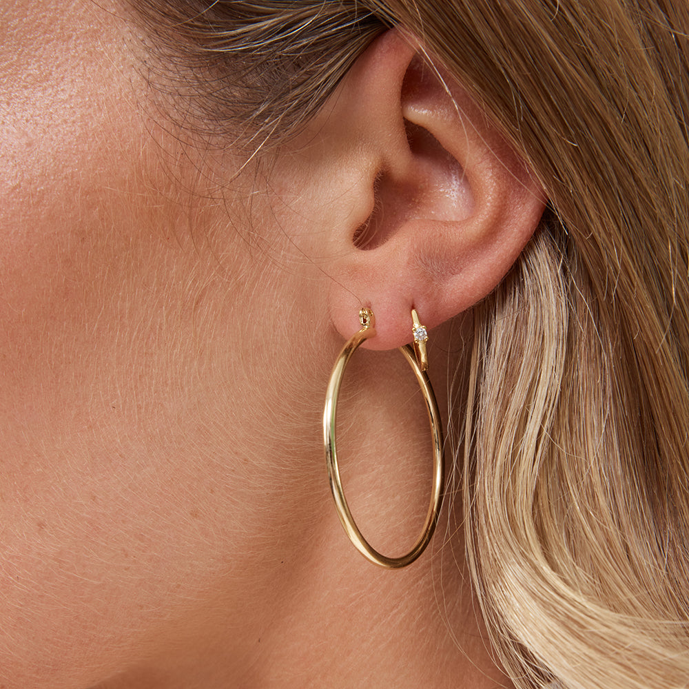 Samantha Hoops Medium Gold