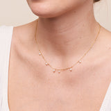 Violet Pearl Necklace Sterling Silver - Gold