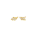 Nellie Studs Sterling Silver - Gold/Crystal