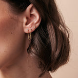 Mona Earring Sleepers Sterling Silver - Gold