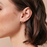 Sima Studs Sterling Silver - Gold/Crystal
