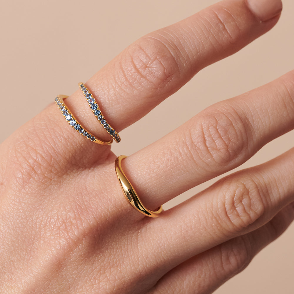 Gold cheap crystal ring