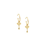 Frances Earring Sterling Silver - Gold - Jolie & Deen 