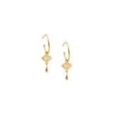 Frances Earring Sterling Silver - Gold - Jolie & Deen 