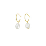 Pearl Sleeper Sterling Silver - Gold - Jolie & Deen 