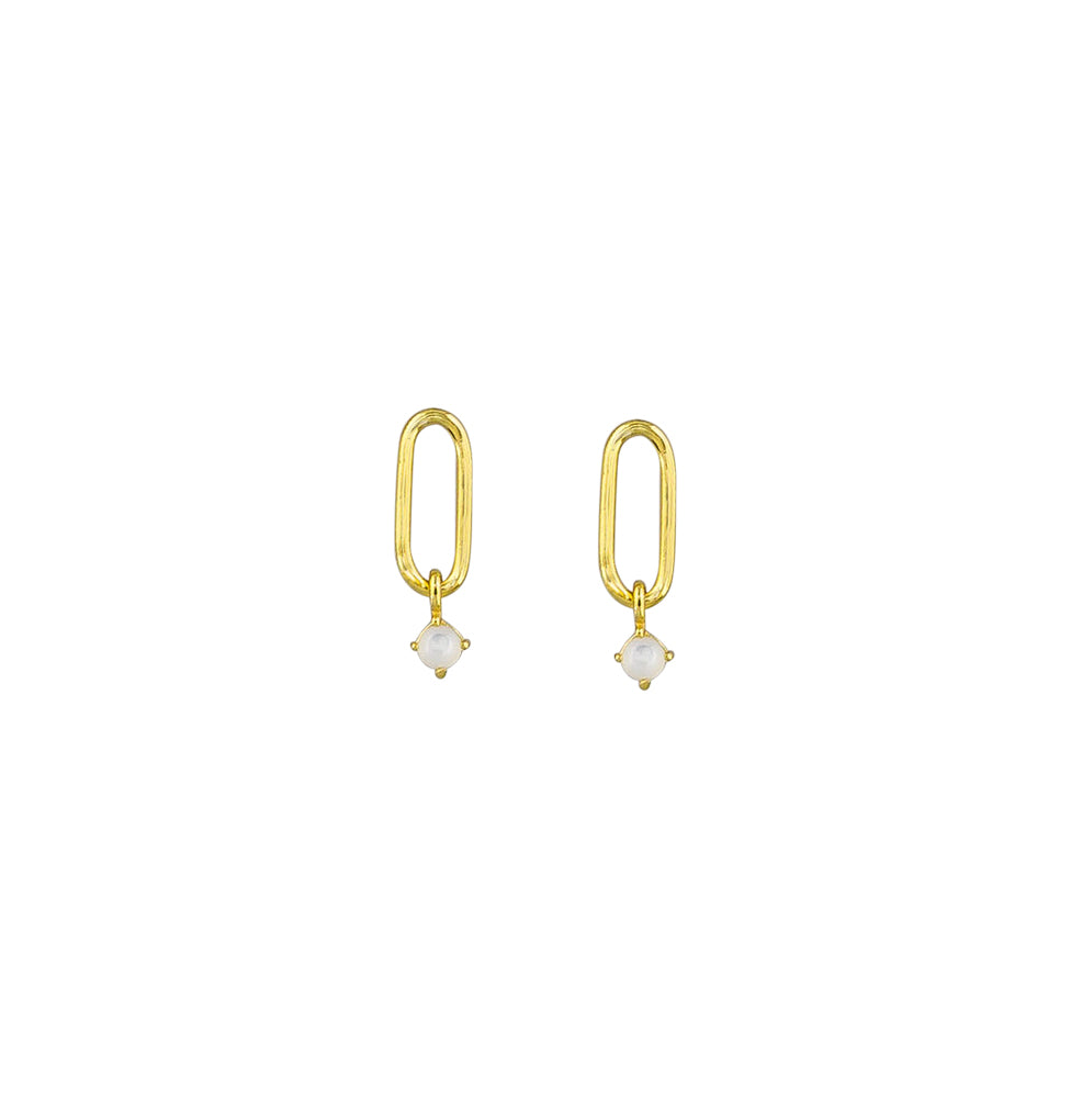 Cecilia Earrings Sterling Silver - Gold - Jolie & Deen 