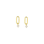 Cecilia Earrings Sterling Silver - Gold - Jolie & Deen 