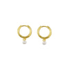 Chantal Pearl Sleepers Sterling Silver - Gold - Jolie & Deen 