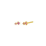 Cielo Studs Sterling Silver - Gold/Pink