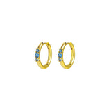 Loren Sleepers Sterling Silver - Gold/Blue