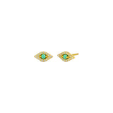 Hermione Turquoise Studs Sterling Silver - Gold