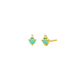 Mika Turquoise Studs Sterling Silver - Gold