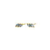 Nellie Studs Sterling Silver - Gold/Blue