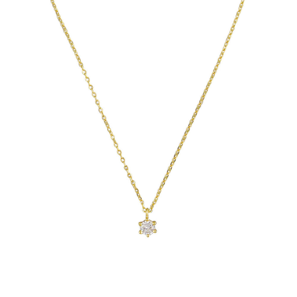 Crystal Ariel Necklace Sterling Silver - Gold - Jolie & Deen 