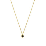 Black Ariel Necklace Sterling Silver - Gold - Jolie & Deen 