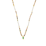 Aresta Stone Necklace Sterling Silver - Gold