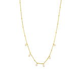 Violet Pearl Necklace Sterling Silver - Gold
