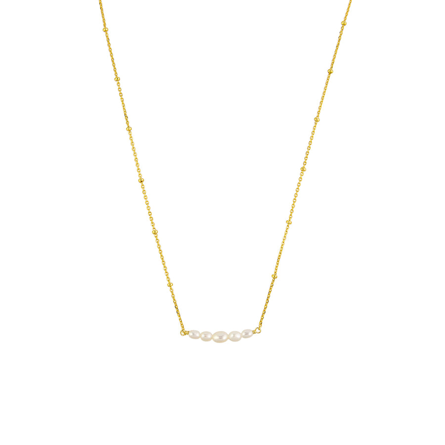 Raffaella Pearl Necklace Sterling Silver - Gold