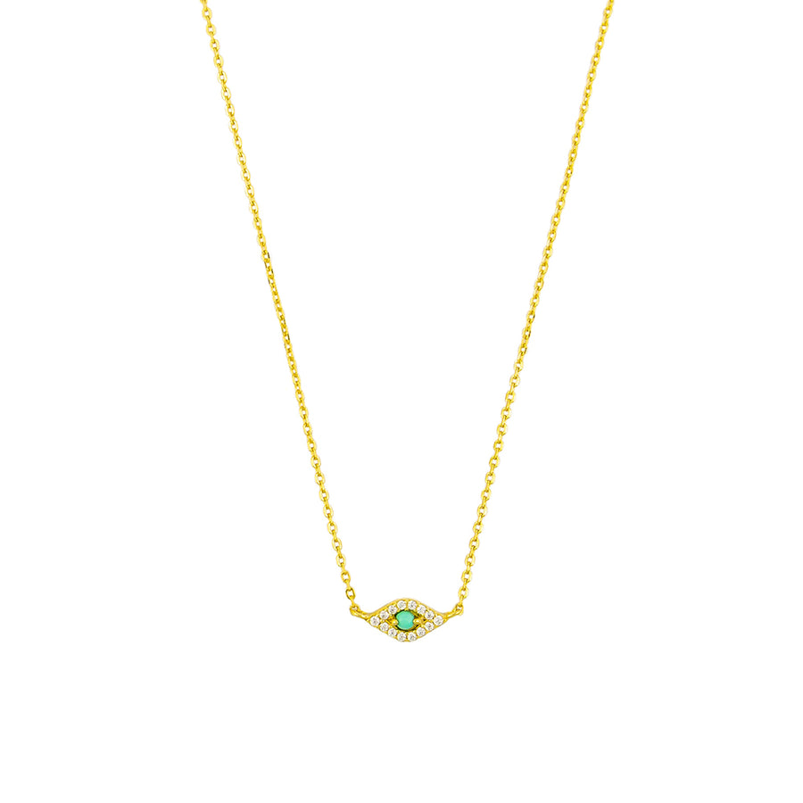 Hermione Turquoise Necklace Sterling Silver - Gold